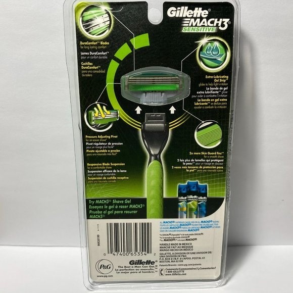 Gillette Mach 3 Sensitive Men's Razor - Picture 5 of 13